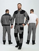Костюм Вестгард-1 (тк.Канвас,260) брюки, т.серый/черный