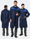 Халат Лигор (тк.Смесовая,210), т.синий/васильковый