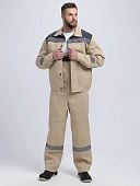 Костюм Лигор-2 СОП (тк.Смесовая,210) п/к, бежевый/т.серый