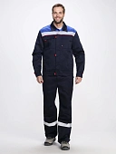 Костюм Флофт-1 СОП У. (тк.Смесовая,210) брюки, т.синий/васильковый/красный