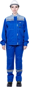 Костюм РАЦИОНАЛИЗАТОР летний, василёк-серый, 100% х/б, женский (куртка, брюки)