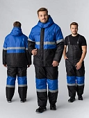 Костюм зимний Мегрес-2 СОП (тк.OxLine,90) п/к, васильковый/черный