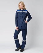 Костюм женский Веснис-1 СОП (тк.Смесовая,210) брюки, т.синий/васильковый