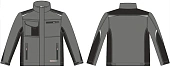 Куртка ProfLineLeader (тк.Хлопок/Спандекс,260), серый/черный