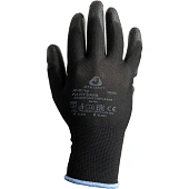 Трикотажные перчатки с полиуретановым покрытием Pu-Fit Dark