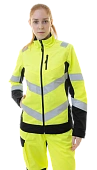 Женская сигнальная куртка Brodeks KS229, желтый/черный  Женская сигнальная куртка Brodeks KS229, желтый/черный