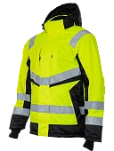 Зимняя сигнальная куртка Brodeks KW216, желтый/черный 