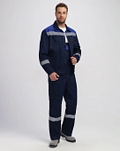 Костюм Лигор-2 Премиум СОП (тк.Смесовая,240) п/к, т.синий/васильковый