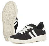 Кроссовки нат.замша ПВХ, черный/белый Кроссовки нат.замша ПВХ, черный/белый