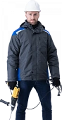 Куртка ШТУРМАН, демисезонная, серый-василёк