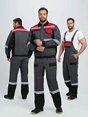 Костюм Виват-2 Премиум IMP (тк.Смесовая, 240) п/к, т.серый/черный/красный