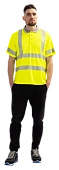 Рубашка ПОЛО(СП-3), Со - 2-й класс защиты, флуоресцентный желтый