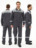 Костюм Липецк-1 СОП CH (тк.Смесовая,280) брюки, т.серый/св.серый