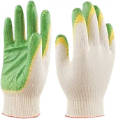 Перчатки ГРИН, х/б с 2-м латексом