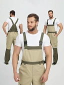 Полукомбинезон Челси CH (тк.Канвас,270), хаки/бежевый