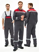 Костюм Липецк-2 СОП CH (тк.Смесовая,280) п/к, т.серый/красный