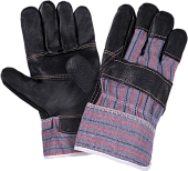 Перчатки ЗАЩИТА, (4003) кожа, х/б ткань