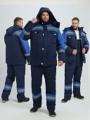 Костюм зимний Бивек-2 СОП (тк.Смесовая,210) пк, т.синий/васильковый/лимонный