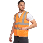 Жилет сигнальный повышенной видимости оранжевый J04K