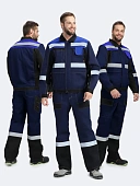 Костюм Виват-2 Премиум CH МВО (тк.Смесовая,240) п/к, т.синий/черный/васильковый