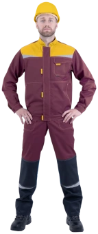 kostjum_km_10_ljuks_letnij_bordovyj_zheltyj_chernyj_kurtka_polukombinezon