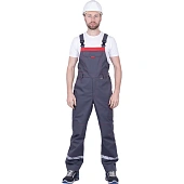 Полукомбинезон ХАЙ-ТЕК SAFETY летний, серый-красный