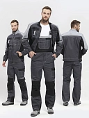 Костюм Вектрон-2 (тк.Смесовая,240) п/к, т.серый/св.серый/черный