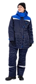 Костюм КМ-10 ЛЮКС зимний 3-4 класс, синий-василек, женский