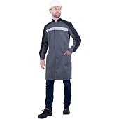 Халат РОУД летний, серый-черный